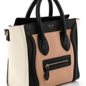CELINE Paris Tricolor Leather Tote